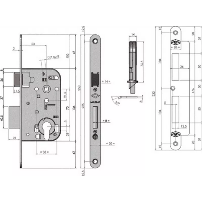 Serrure JPM ELX 210