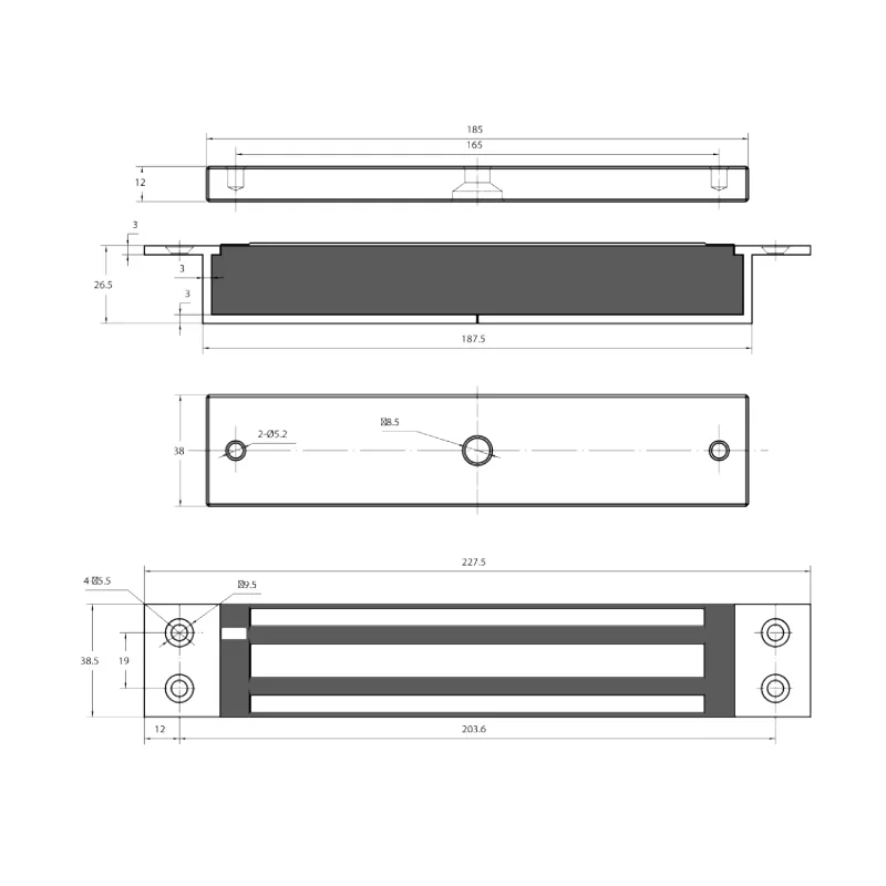 Electromagnetic lock Bricard 95007