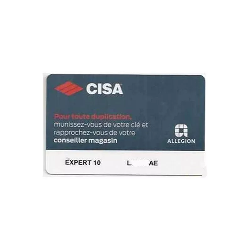 Cisa Expert Key 10 AE/AG profiles