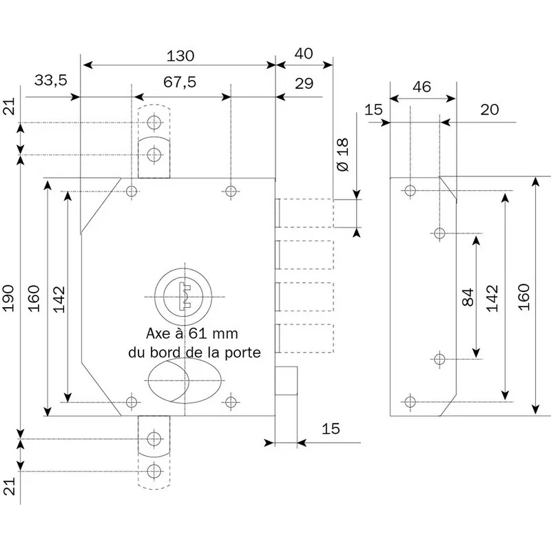 ISEO Perfecta - 3-point lock with single pump