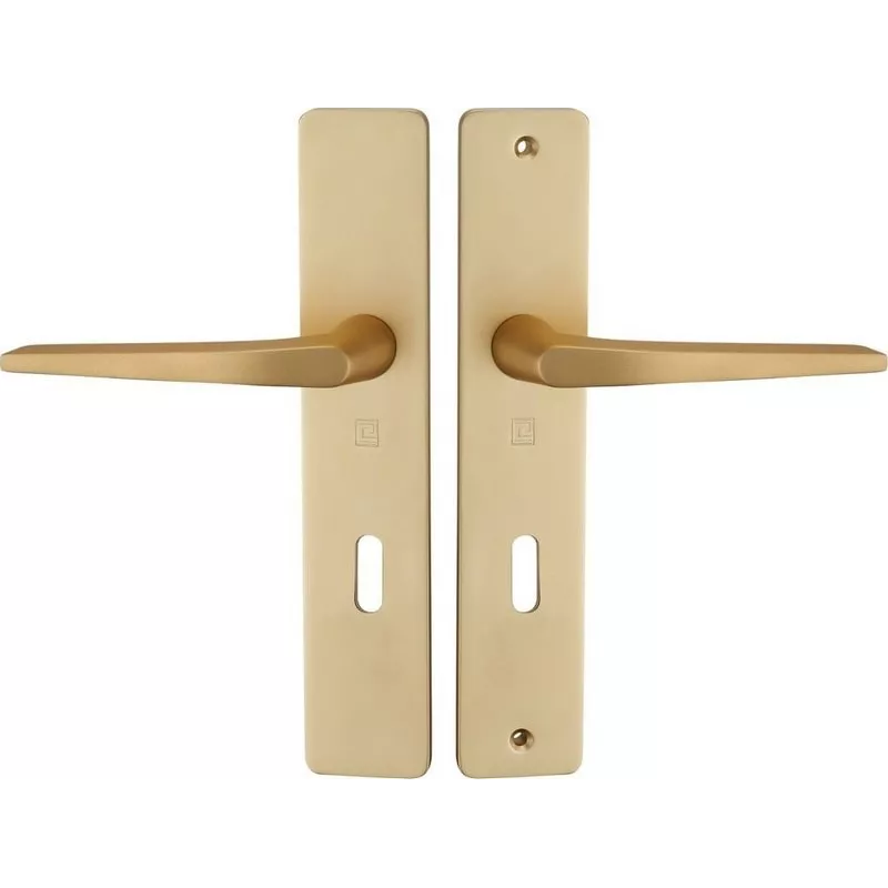 Heracles Hionna Home handle set on aluminium plates