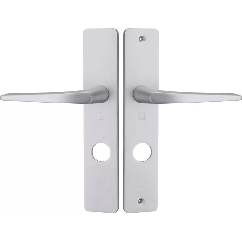 Heracles Hionna Home handle set on aluminium plates