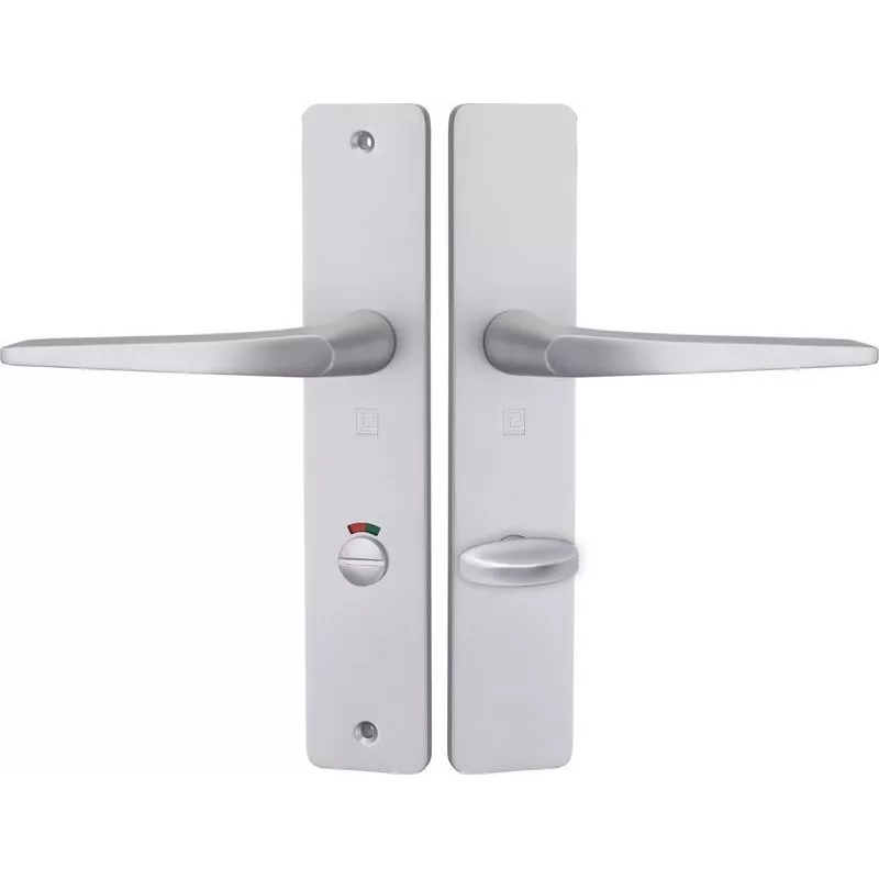 Heracles Hionna Home handle set on aluminium plates