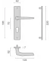 Heracles Hionna Home handle set on aluminium plates
