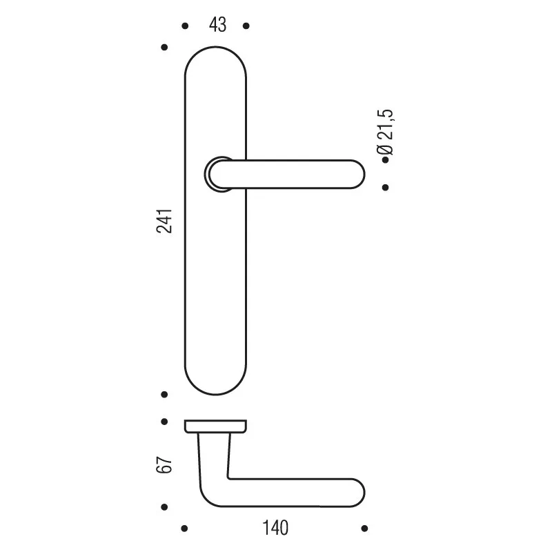 Vachette Arcolor 710 HR Handle set on plates