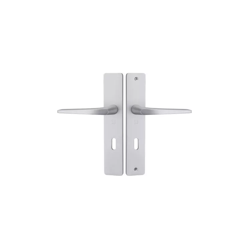 Heracles Hionna Home handle set on aluminium plates