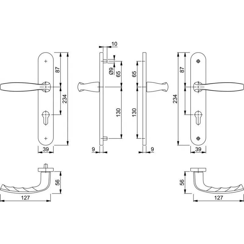 Set of crutches on plates HOPPE New York
