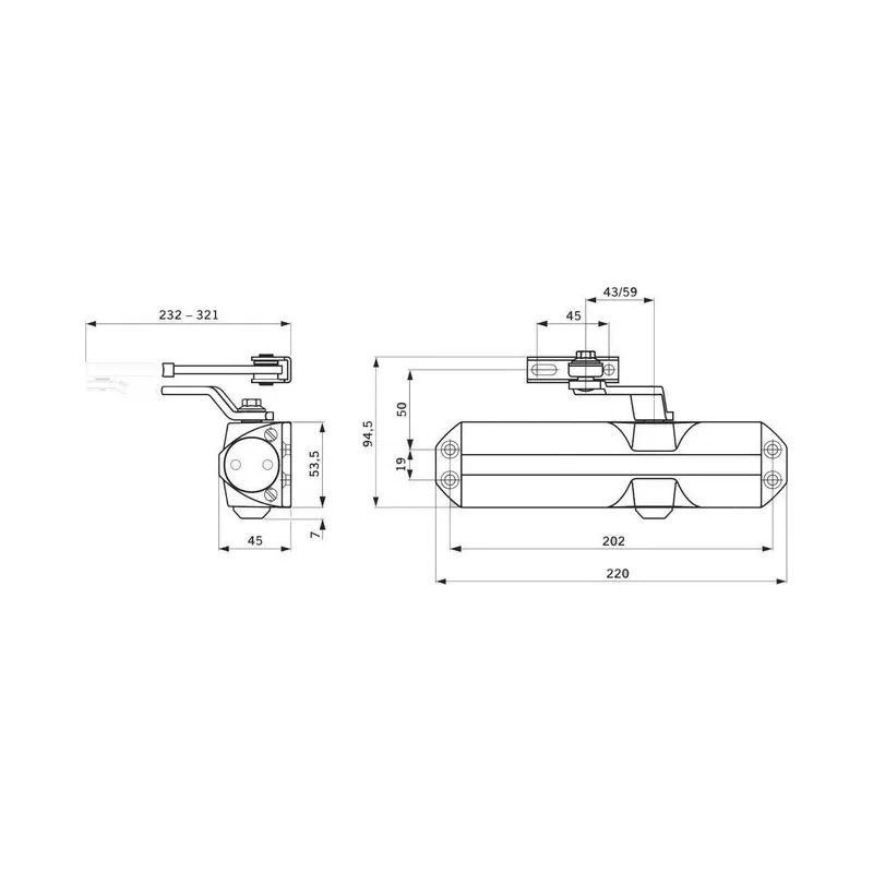 Ferme porte Dorma TS68F