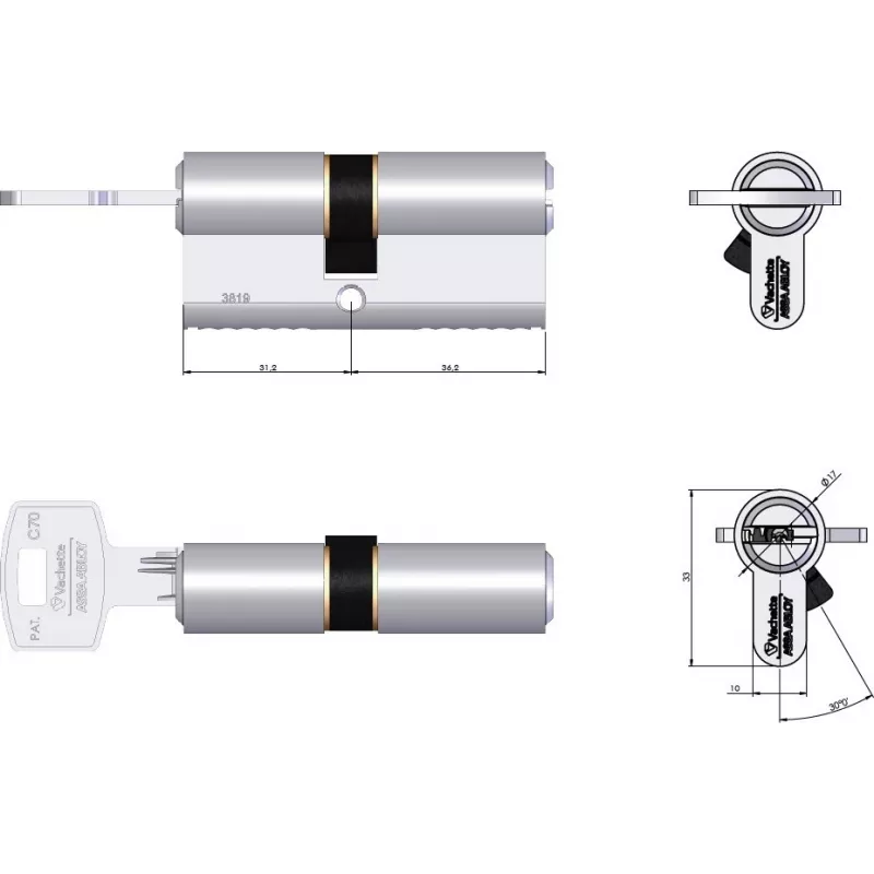 Vachette Velix lock cylinder