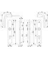 HOPPE Verona on plate Double crutches door handle