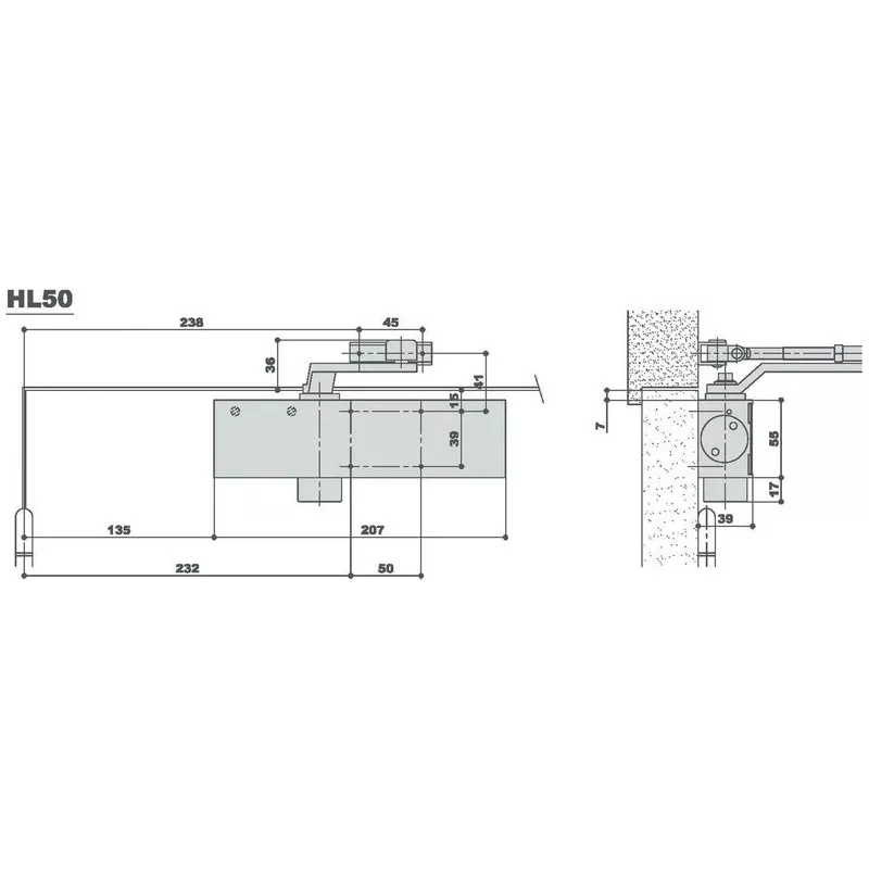 Levasseur IL50 Door closer