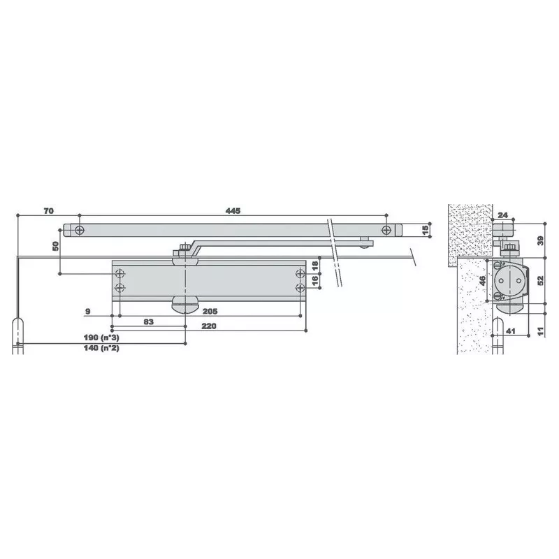 Levasseur HL83 Door closer