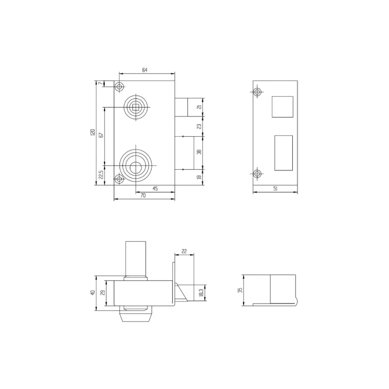 Serrure verticale fouillot JPM Vega