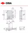 Serrure verticale à tirage Cisa