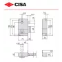 CISA vertical handle lock