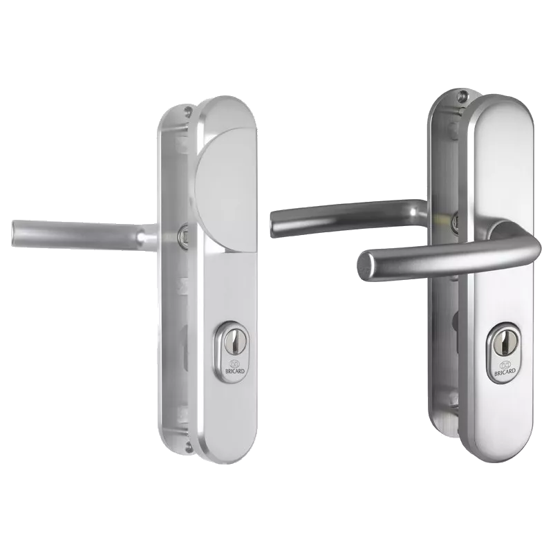 Door security handle set Bricard Osmose 250x50mm