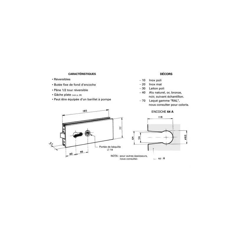 Center lock Metalux 9045
