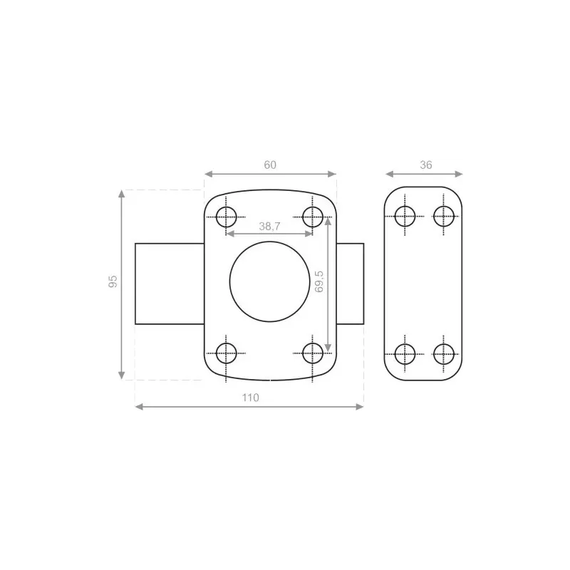 Verrou à bouton Heraclès 5G