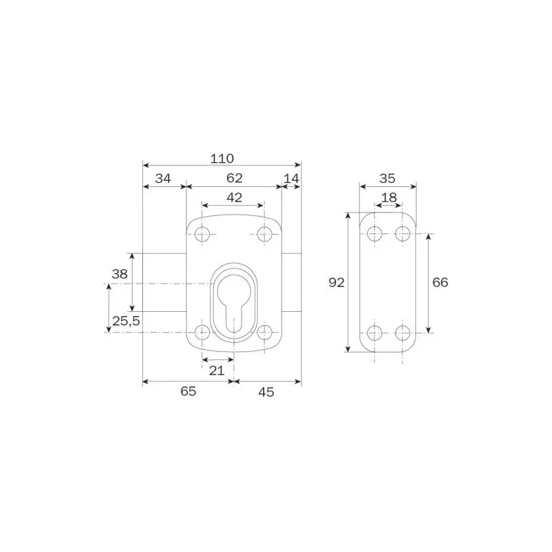 Iseo Arnov lock without cylinder