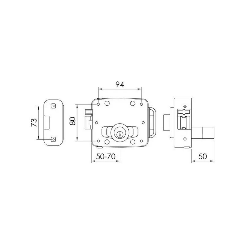 DOM Oltre 7001 electric lock with knob