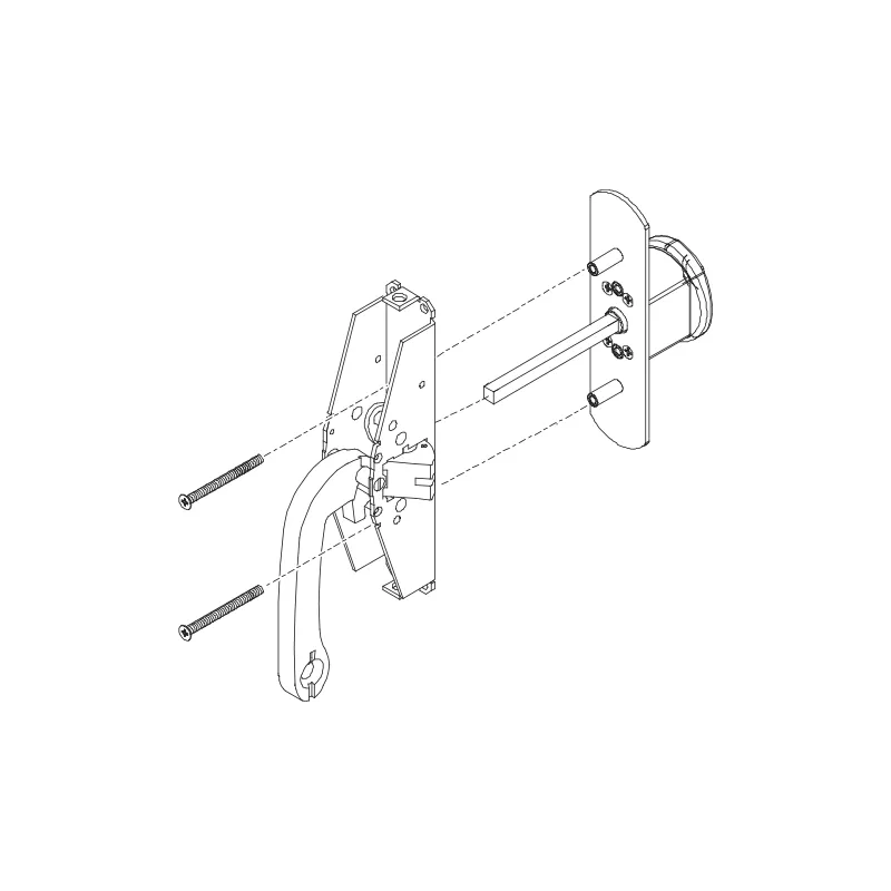 Fixed button exterior module for Luxor panic exit device