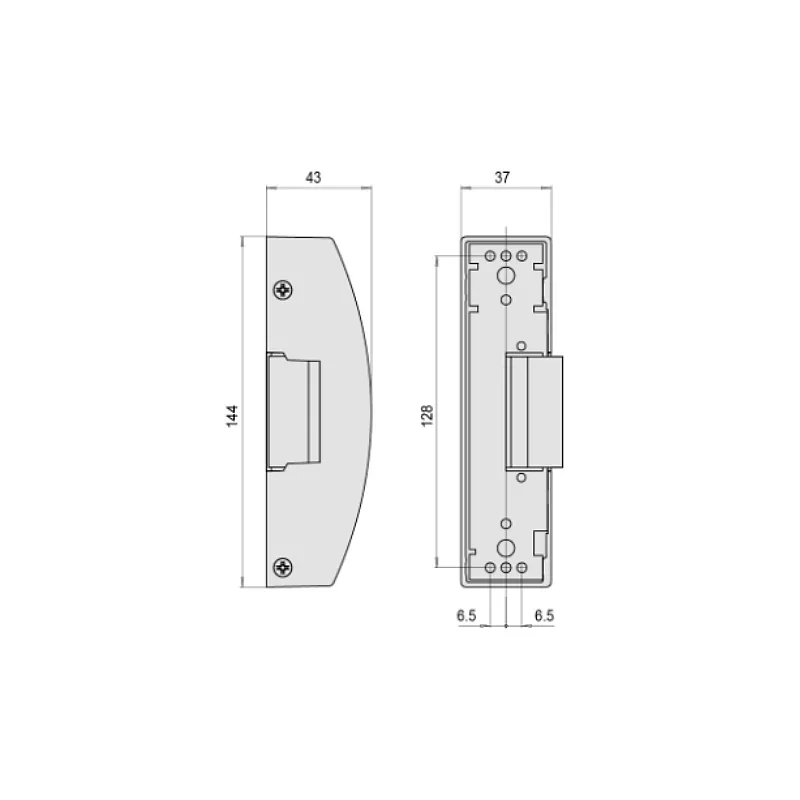 Electric strike for Bricard panic lock