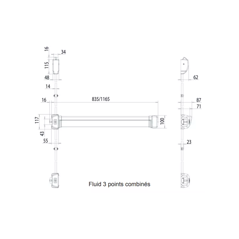Serrure antipanique JPM Fluid
