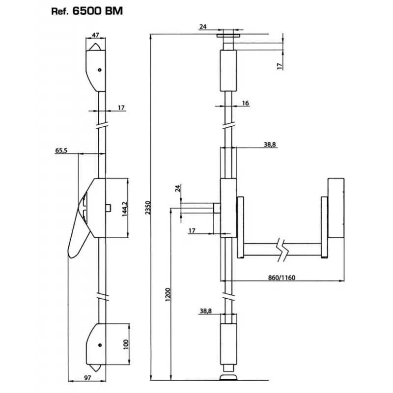 Vachette 6500 Alpha Anti-panic lock