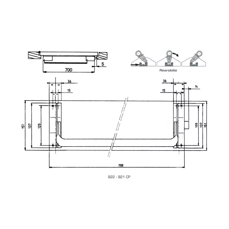 Vachette Ecobar 900 anti-panic lock