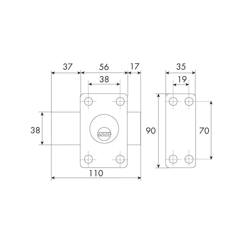 ISEO City R6 double input lock