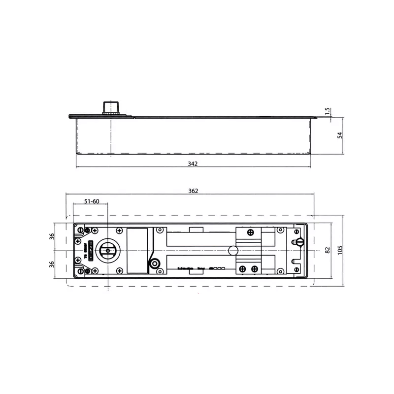 Floor door closer GEZE TS 550 NV