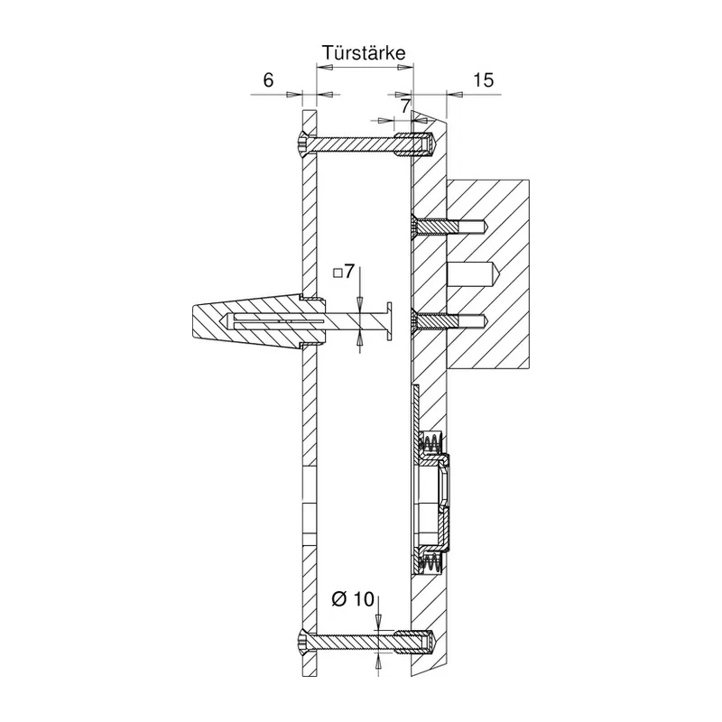 Dieckmann 8605 Pull + crutch handle set