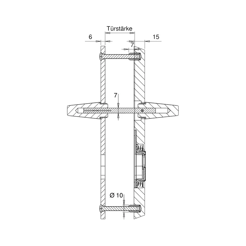 Dieckmann 8602 Double crutch handle set