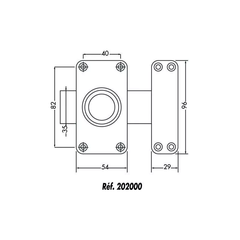 Verrou double entrée JPM Vega à cylindre Keso 4000S Omega