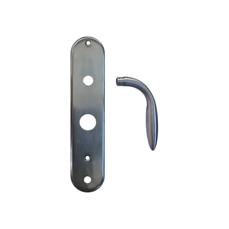 Internal handle on Fichet plate with thumbhole Internal handle on Fichet plate with thumbhole