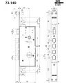 Mottura 72.140 mortise lock