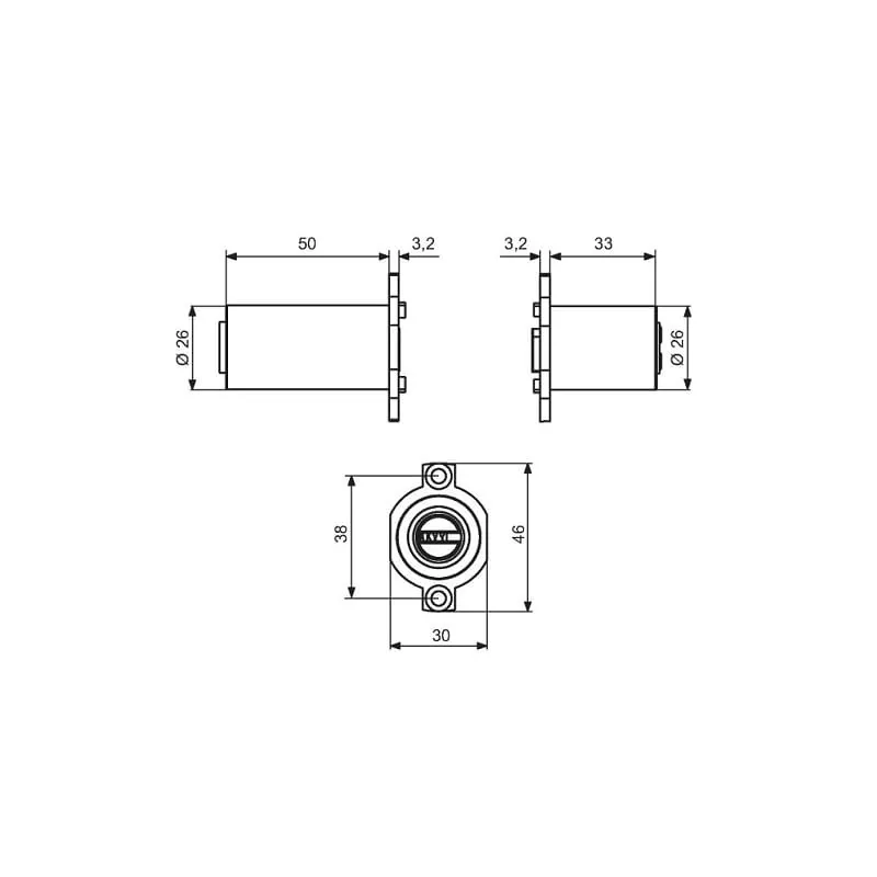 Jeu de Cylindre KABA 753 adaptable Fichet 787