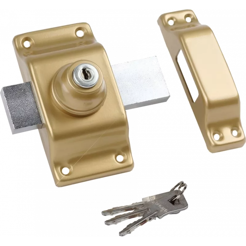 Bricard double entries latch with Bloctout cylinder