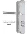 Door security handle set Bricard Osmose 250x50mm
