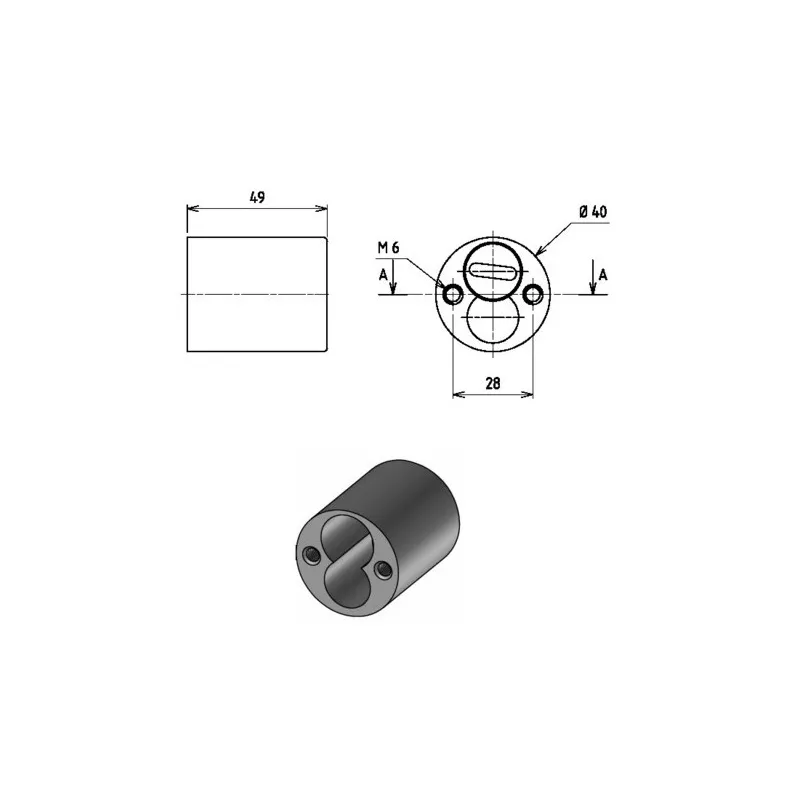 Cylinder protector for Devismes lock 12217
