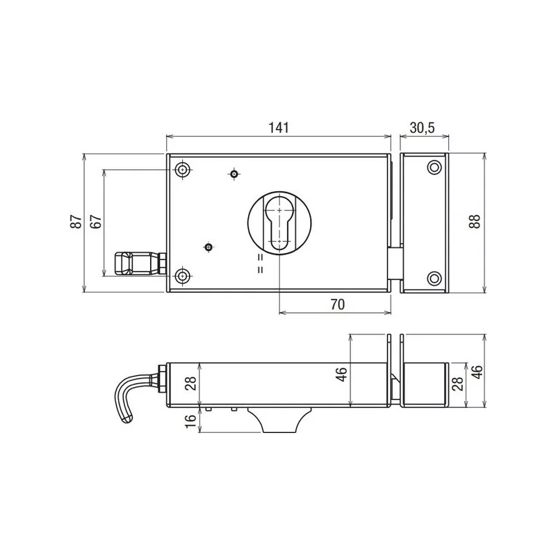 Horizontal pull lock - Devismes