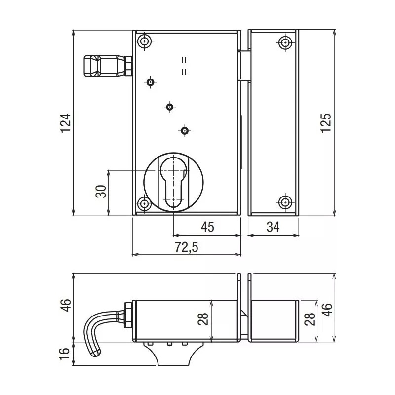 Horizontal pull lock - Devismes