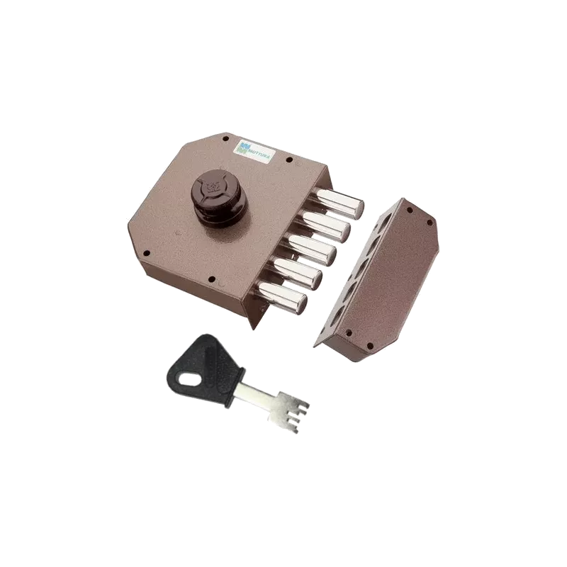 Serrure Mottura 631, 3 points, à bouton, clé Frontale