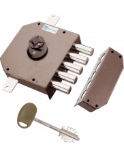 Mottura 520 lock, 3 points without latch bolt, double but keys