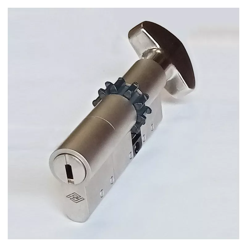 Cylindre à bouton et roue 10 dents JPM KESO 8000 Ω², pour serrure Reelax
