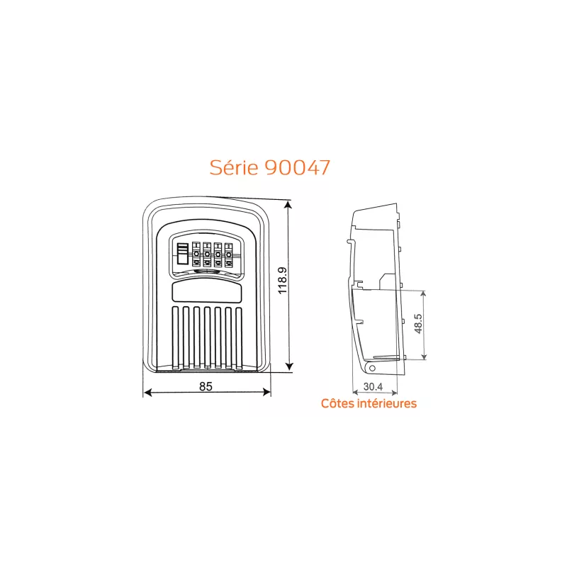 Coffre à clés à fixer - Bricard