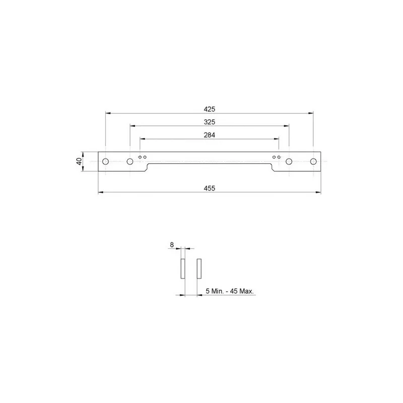 Plaque de montage pour Ferme-Portail DC630