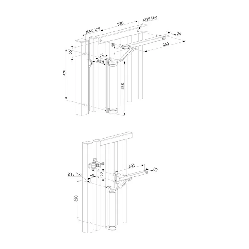 Ferme-portillon LOCINOX Lion