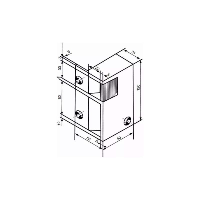 Bronze vertical electric strike - Bricard