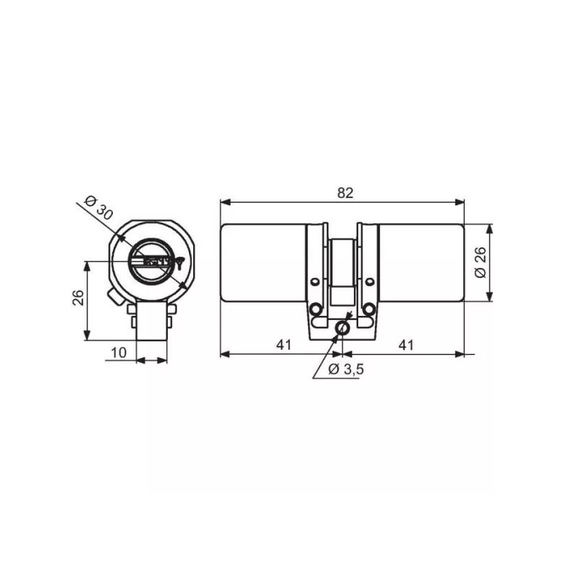 Cylindre Mul-T-Lock Interactive+ compatible Fichet 666